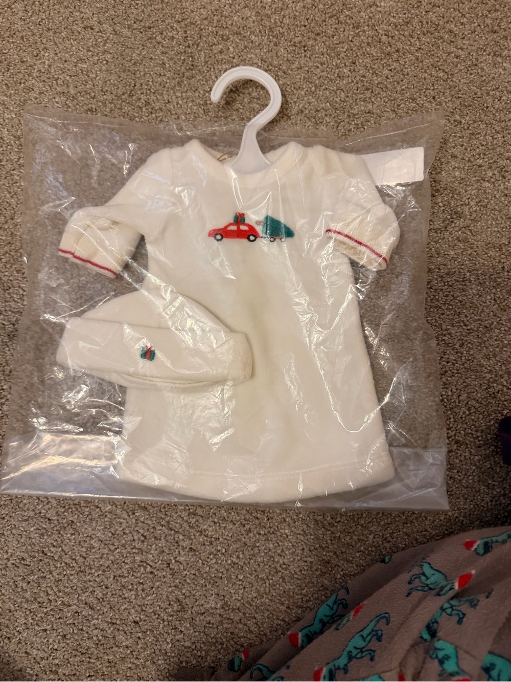 Feltman Bros Ivory Christmas Dress with Hat